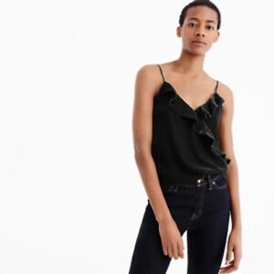 J.Crew Black Velvet Going-Out Top Size 10